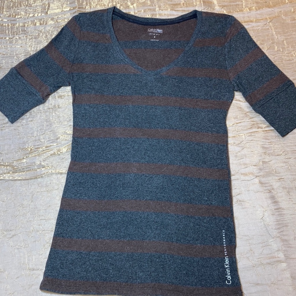Calvin Klein Performance Striped Tee